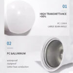 led a bulb pc cover with plastic clad aluminum housing 45mm/50mm/55mm/60mm 65mm/70mm/80mm/95mm