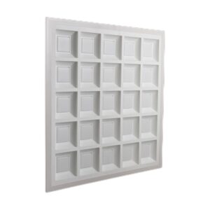 led big panel light 25 grid square lamp 60w/96w ra80 for house with pc cover