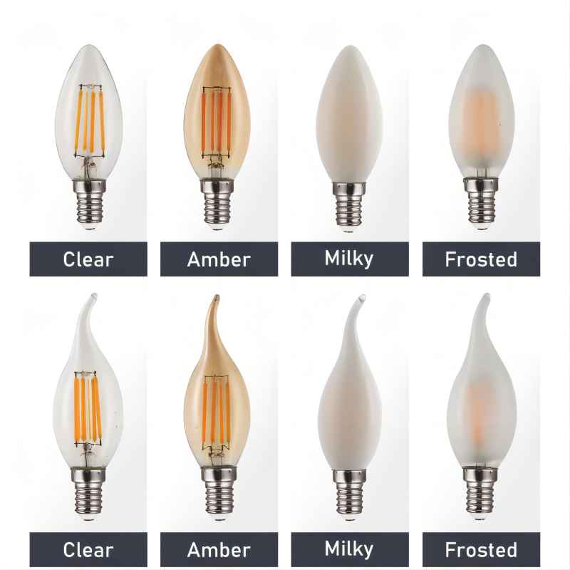 led c35 filament bulb 2w/4w/6w energy saving ra80 for hotel home with glass cover