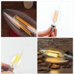 led c35 filament bulb 2w/4w/6w energy saving ra80 for hotel home with glass cover