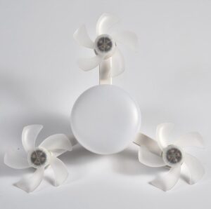 led fan light 30w/40w lighting and fan two in one for living room bedroom with plastic shell