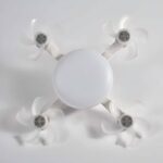 led fan light 30w/40w lighting and fan two in one for living room bedroom with plastic shell