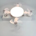 led fan light 30w/40w lighting and fan two in one for living room bedroom with plastic shell