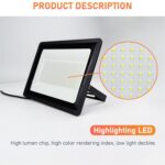 led flood light 10w/30w/50w/100w/150w/200w waterproof ip65 for courtyard/square with glass cover