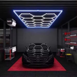 led hexagon car washing lighting 7w/9w/18w ra70 for car shop with aluminun or pc body