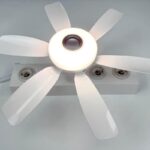 led music fan light 32w bluetooth speaker for living room with abs shell