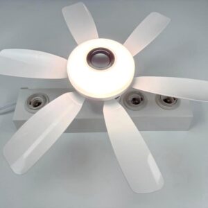 led music fan light 32w bluetooth speaker for living room with abs shell