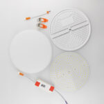 led round small panel light 10w/18w/24w/36w ra80 for office and house with die cast aluminum base