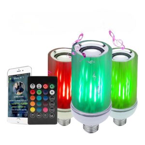 led smart flame music bulb 8w ra80 for home with plastic cover