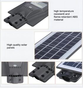 led solar street light 30w/60w/90w waterproof ip65 for road with abs housing