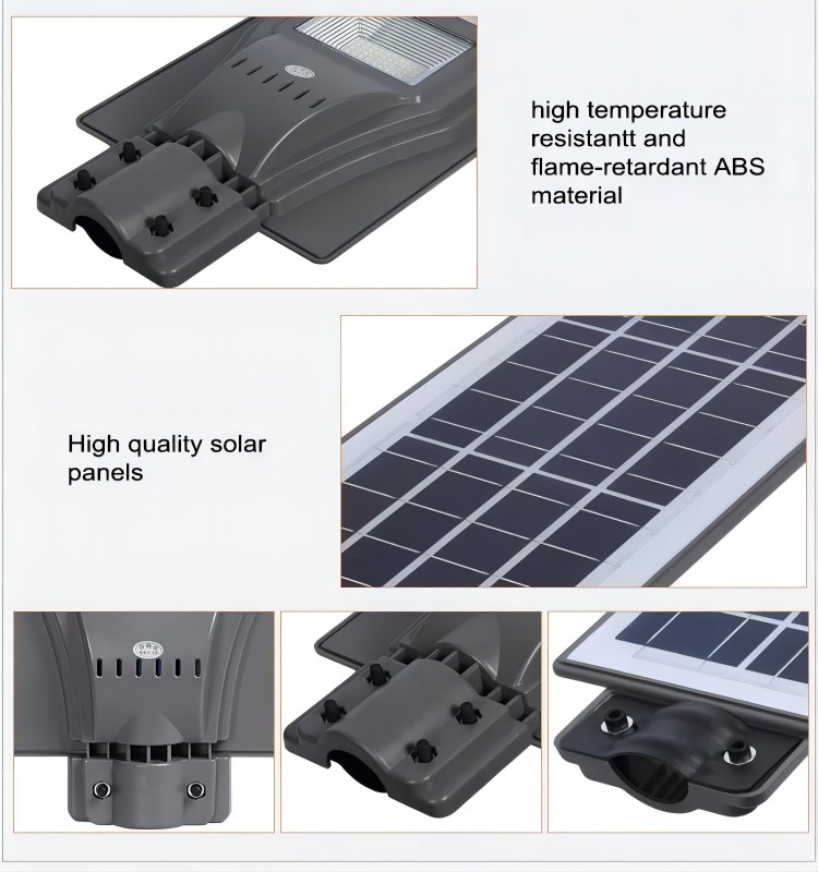 led solar street light 30w/60w/90w waterproof ip65 for road with abs housing