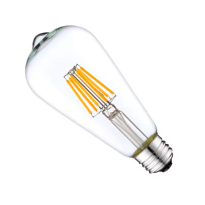 led st64 filament bulb 2w/4w/6w/8w energy saving ra80 for restaurant home with glass cover